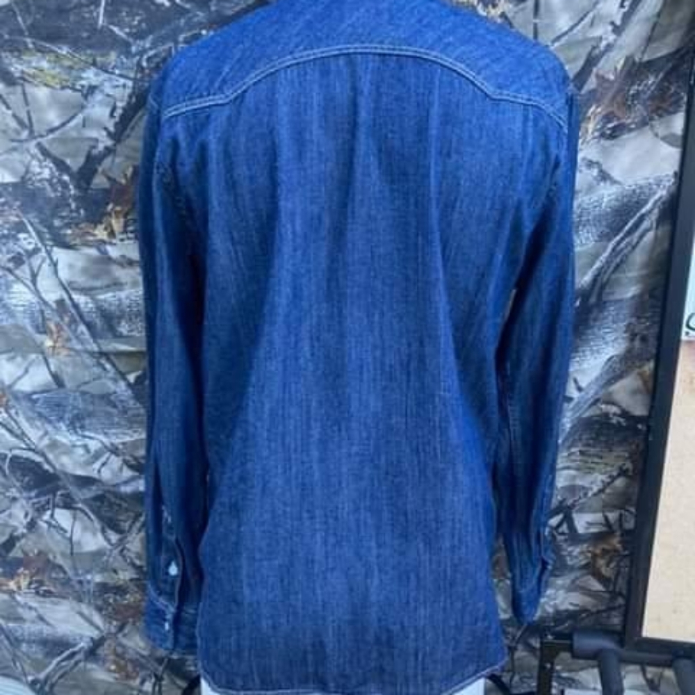 Levi's Barstow Triple Stitch High Quality Pearl Snap Western Shirt Men's Medium - Picture 11 of 16